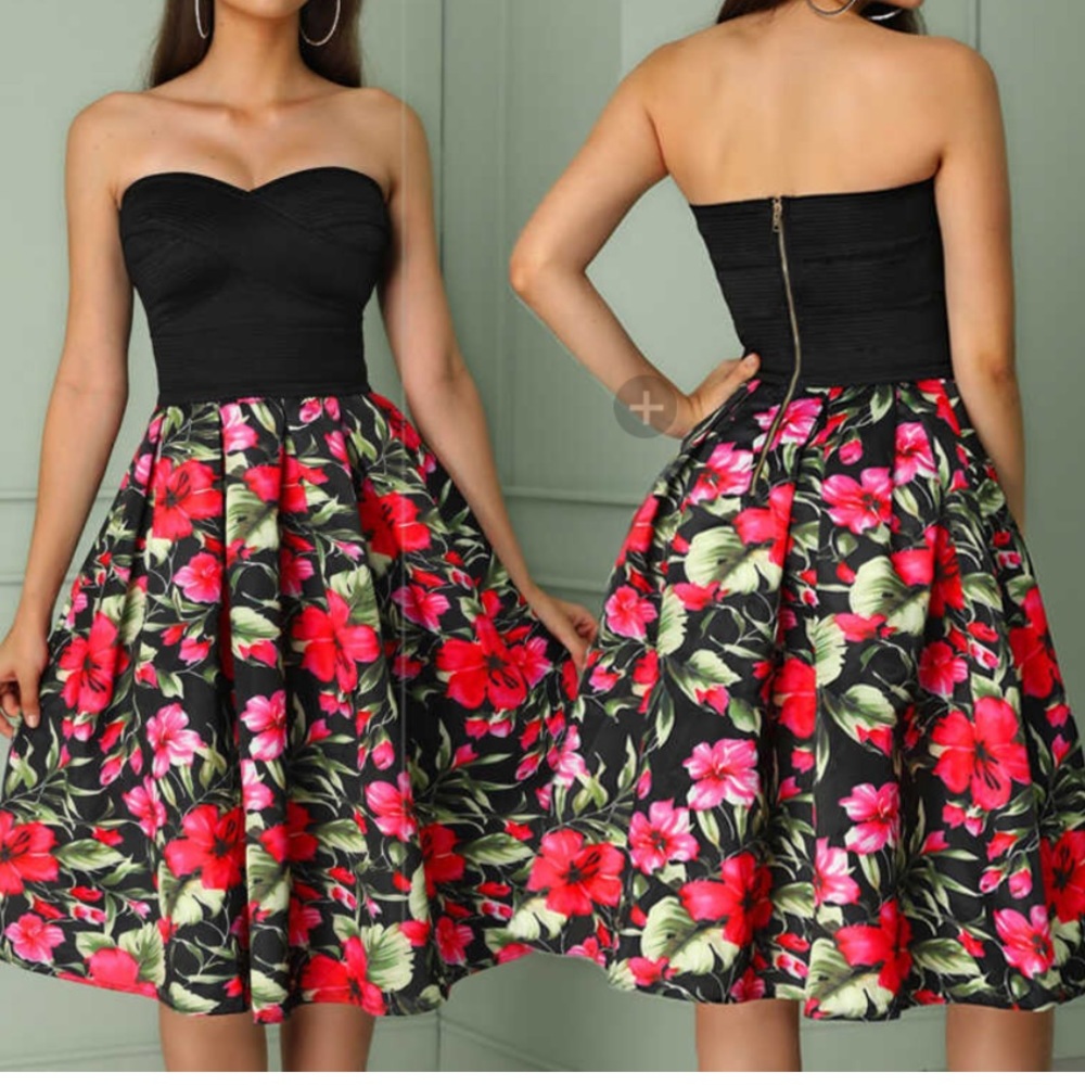 Floral elegant casual dress